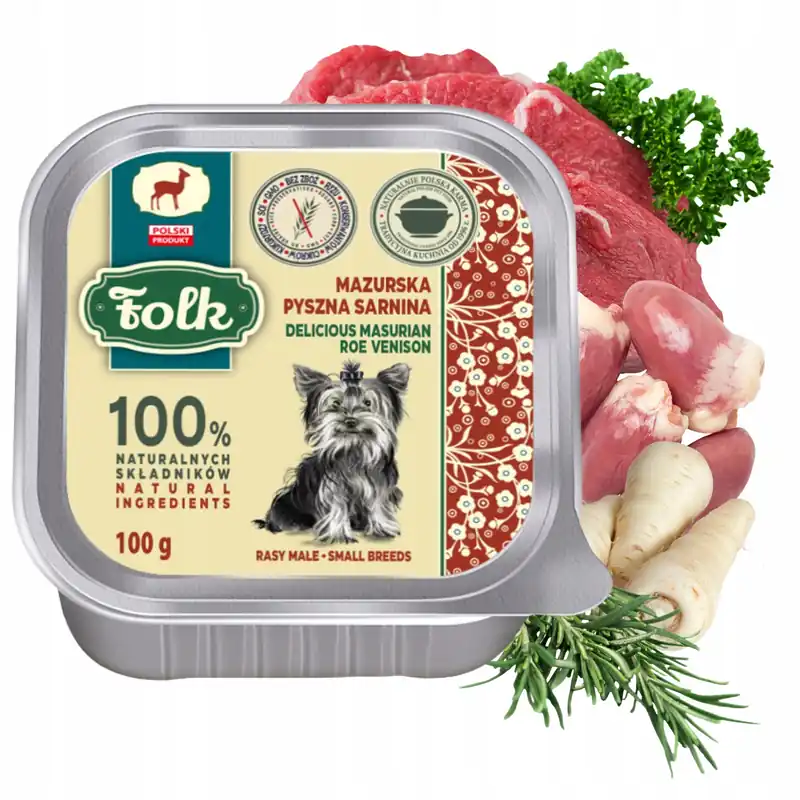 Folk Karma mokra dla psa All Meat Mazurska Sarnina 100g Ostatnie sztuki