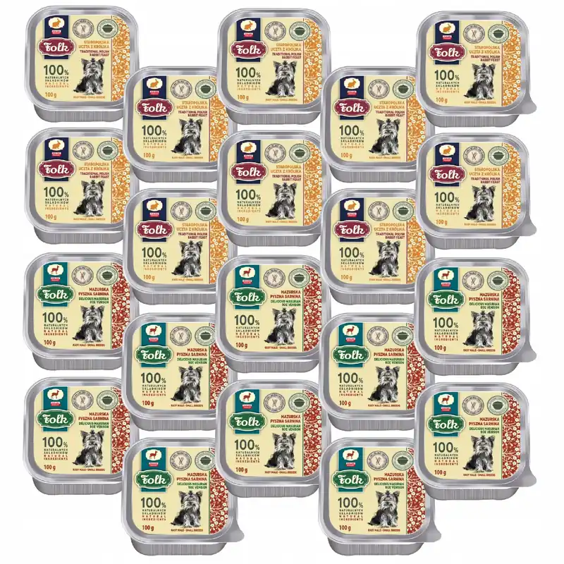 Wybór klientów Folk Karma mokra dla psa All Meat mix smaków 20 x 100g