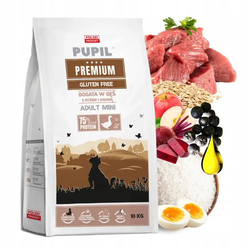 Pupil Premium Gluten Free Mini karma sucha dla psa Gęś ryż 10 kg Wyjątkowa oferta