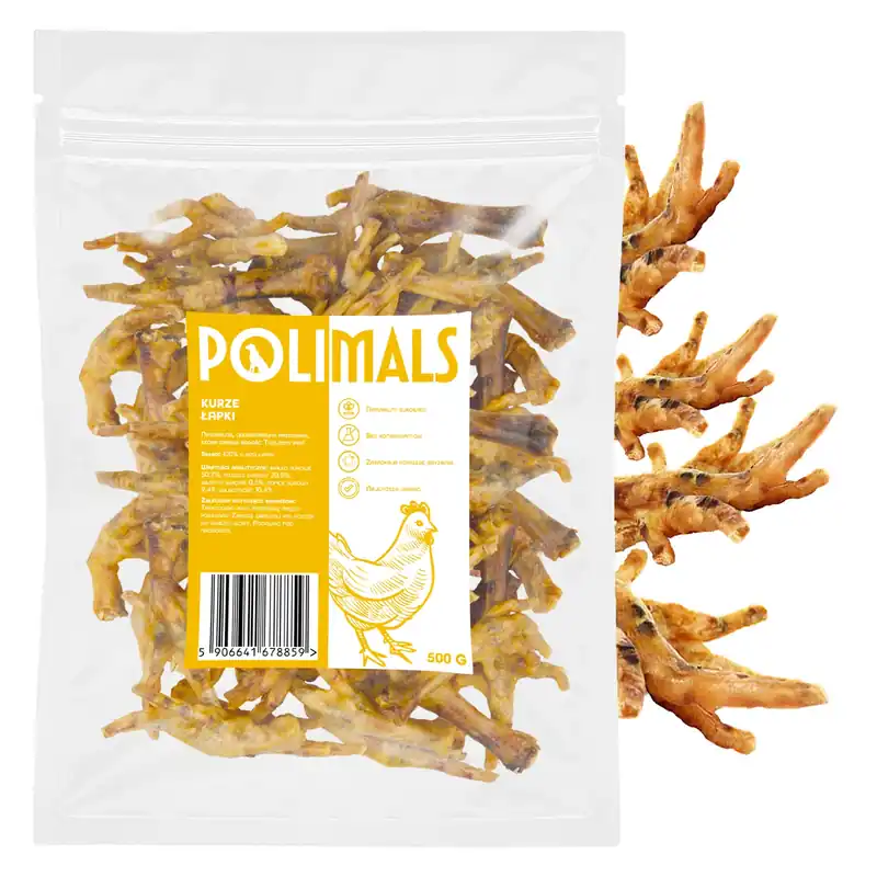 POLIMALS naturalny Przysmak dla psa Kurze Łapki 500g Bezpieczne zakupy