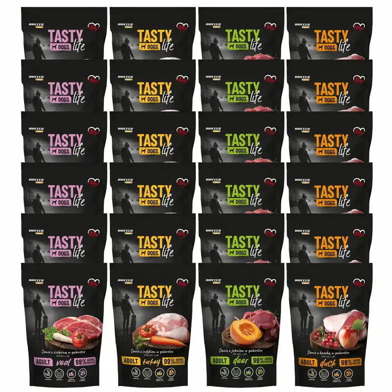 EUPHORIA TASTY Life karma mokra dla psa danie galareta mix smaków 24 x 150g Kup teraz