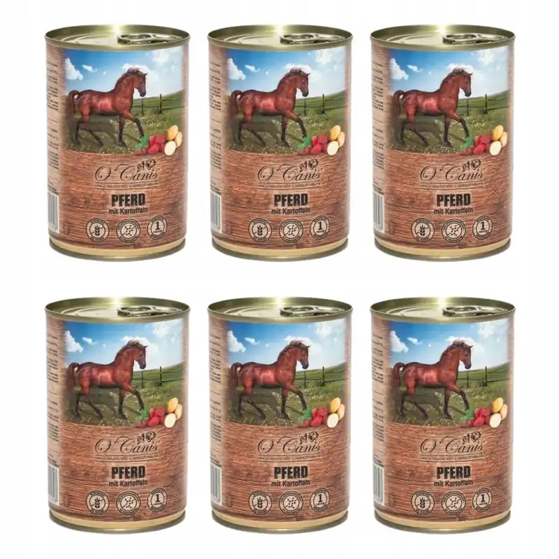 Wybór klientów Karma mokra dla psa O‘Canis Konina z ziemniakami 6 x 400g