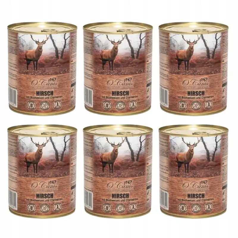 Karma mokra dla psa O‘Canis Jeleń z kaszą gryczaną 6 x 800g Sprawdź teraz