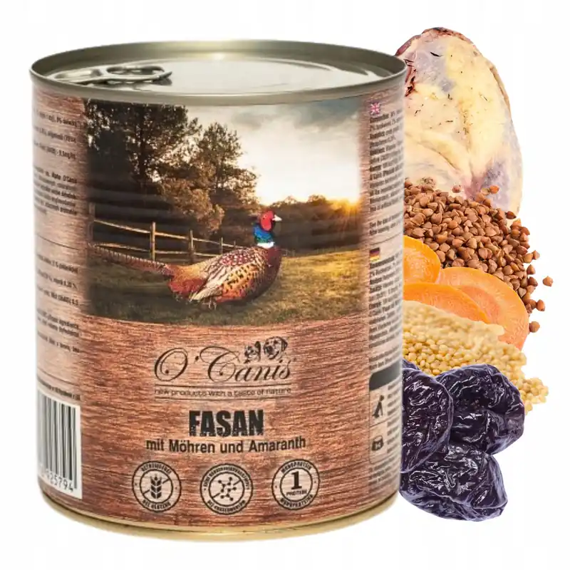 Karma mokra dla psa O‘Canis Bażant z marchewką 800g Niska cena