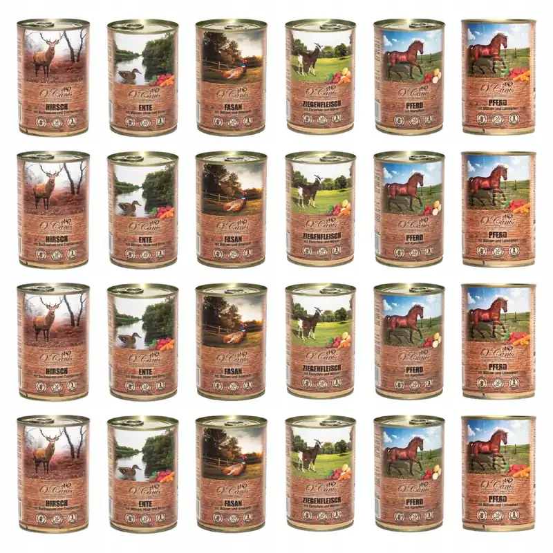 Oferta limitowana Karma mokra dla psa O‘Canis mix smaków 24 x 400g