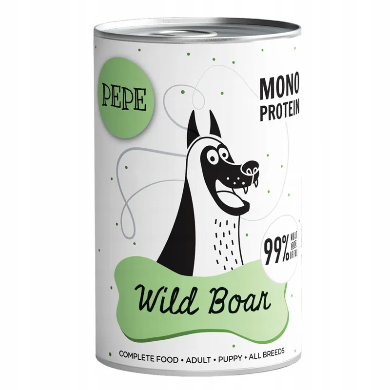 Paka Zwierzaka Pepe Karma mokra dla psa Wild Boar dzik 400g Promocja