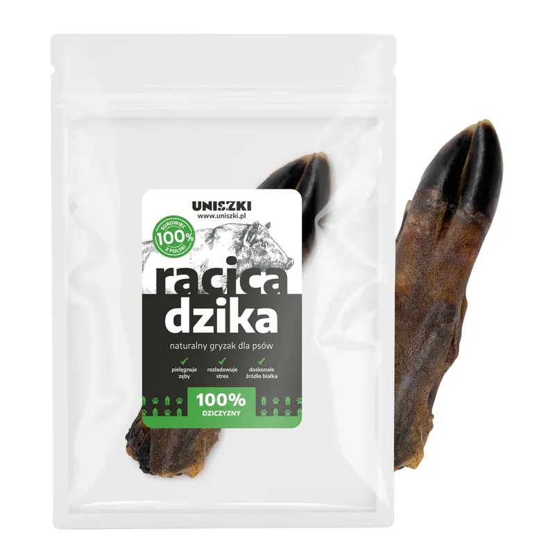 Oferta czasowa Przysmak dla psa naturalny Uniszki Racica dzika mała 1 szt gryzak