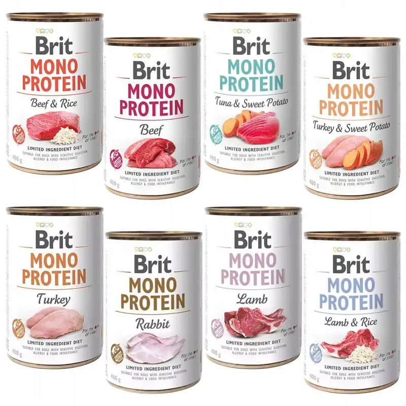Brit Mono Protein 8 x 400g Mix mokra karma dla psa Bezpieczna płatność