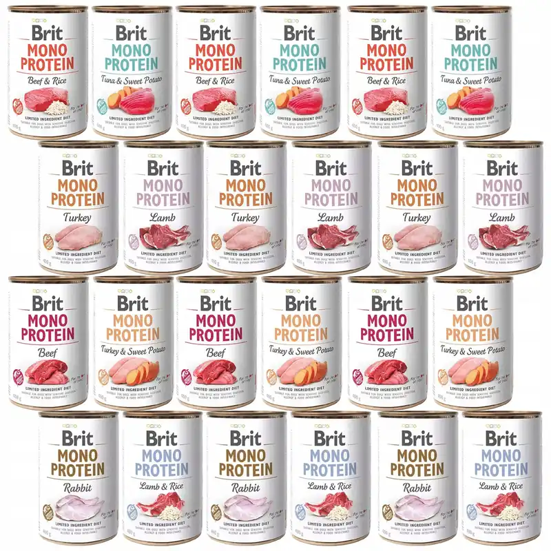 Bestseller Brit Mono Protein 24 x 400g Mix mokra karma dla psa