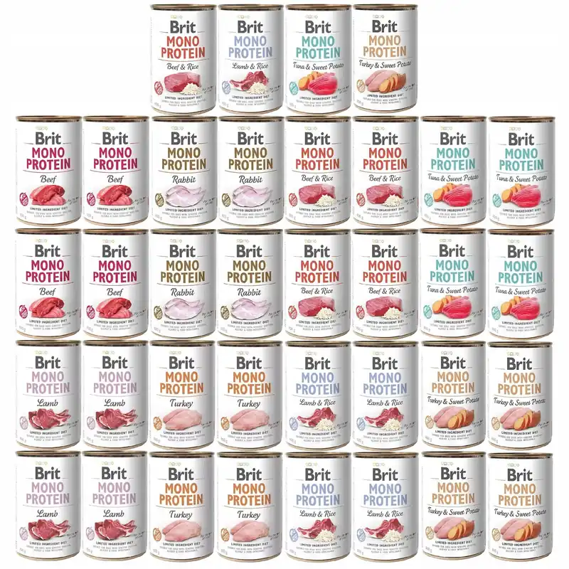 Brit Mono Protein 36 x 400g Mix mokra karma dla psa Rabat