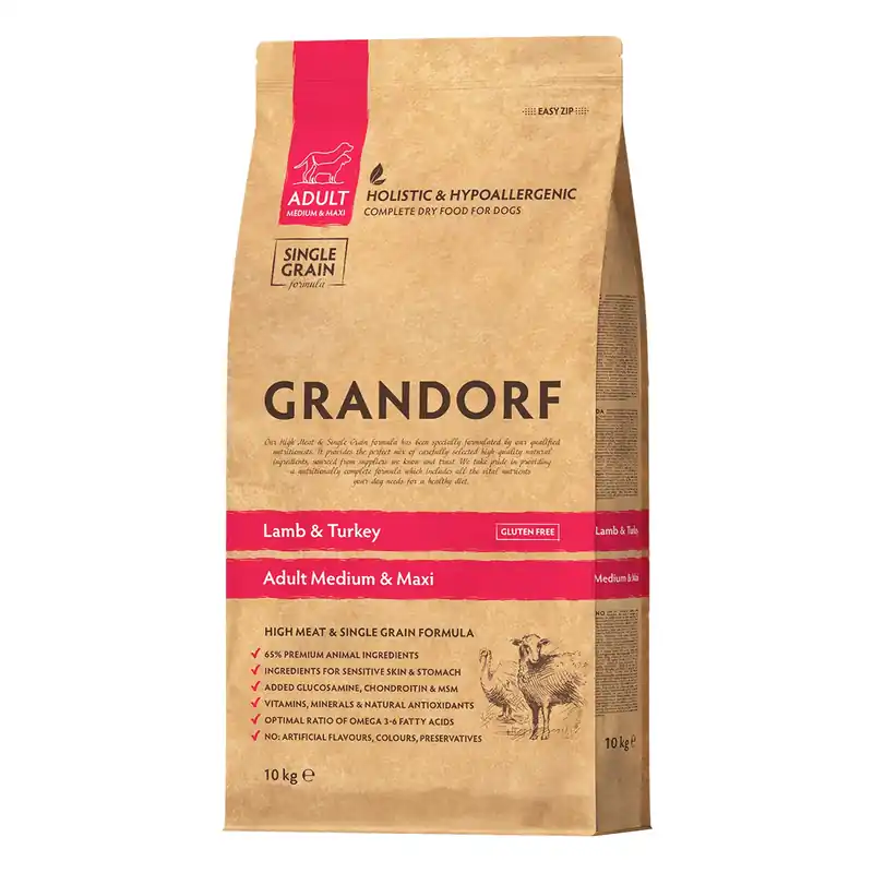 GRANDORF Zdrowa Karma sucha dla psa Jagnięcina 10 kg Nie przegap