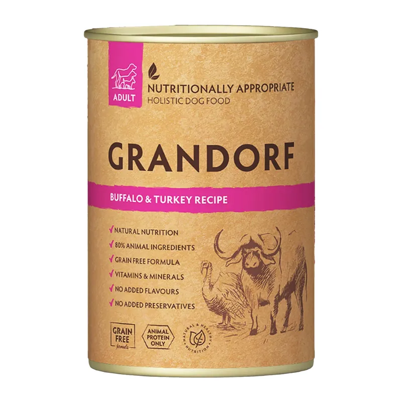 GRANDORF Zdrowa Karma mokra dla psa Bawół 400g Zamów dziś