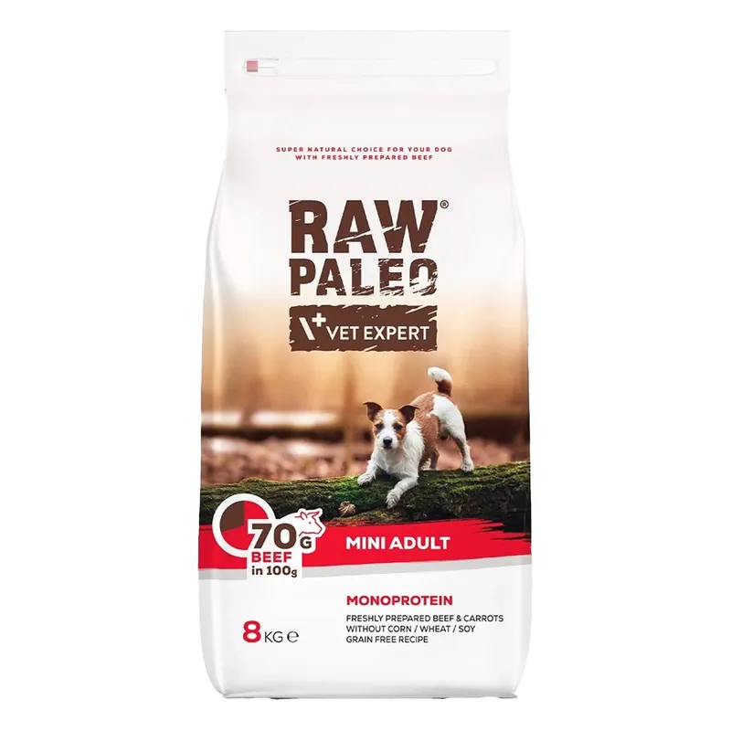 Dostępne od ręki Raw Paleo Karma sucha dla psa małych ras Wołowina 8kg Bezzbożowa