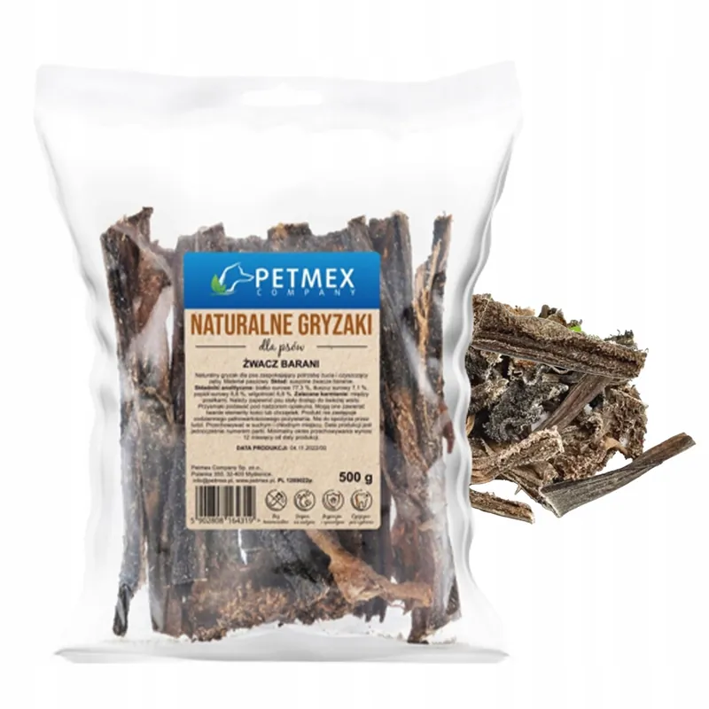 Niska cena PETMEX Żwacz Barani Naturalny Gryzak dla psa 500g