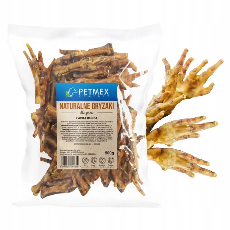 Tani PETMEX Kurze Łapki Naturalny Gryzak dla psa 500g