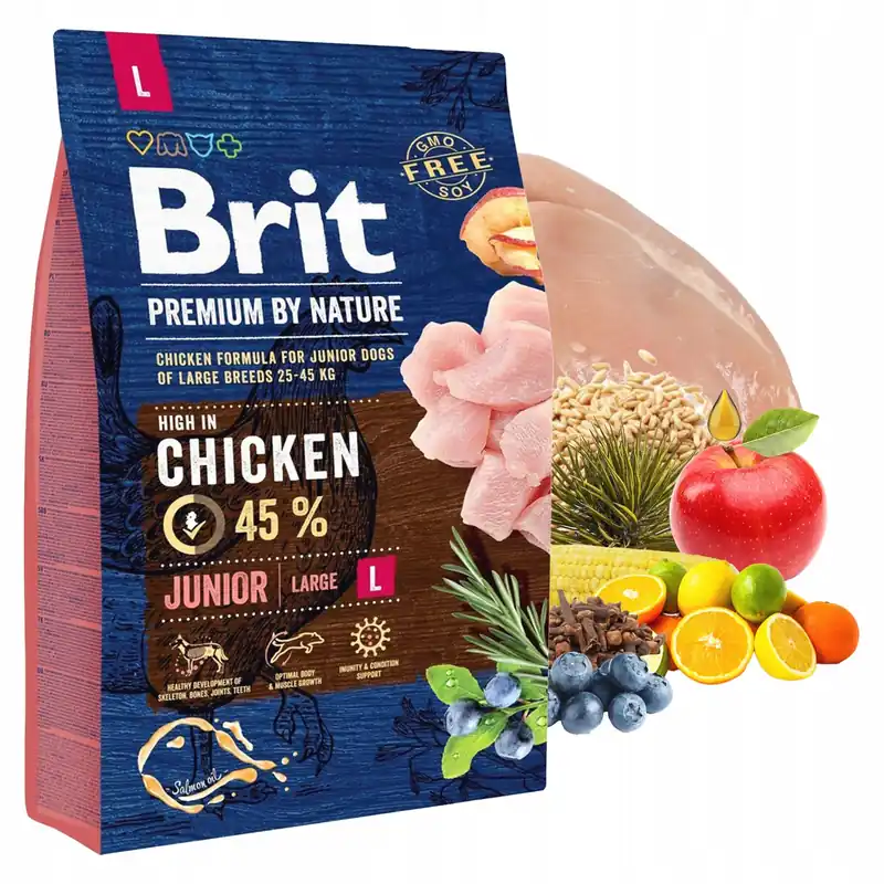 Bezpieczna płatność Brit By Nature 3 kg Chicken L Junior sucha karma dla szczeniąt