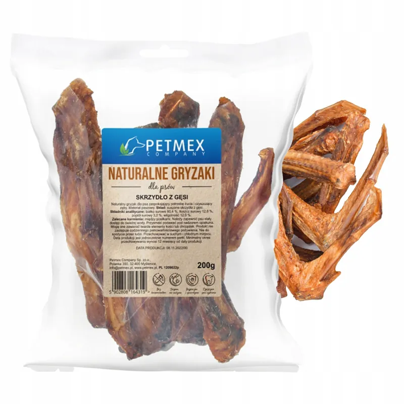 PETMEX Skrzydło z Gęsi Naturalny Gryzak dla psa 200g Hit sprzedaży