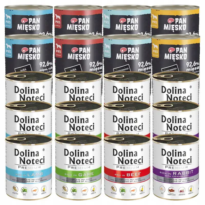 Dolina Noteci Pan Mięsko karma mokra dla psa mix smaków 20 x 800g Tylko dziś