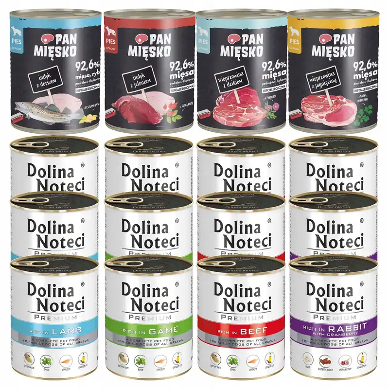 Dolina Noteci Pan Mięsko karma mokra dla psa mix smaków 16 x 800g Hit cenowy