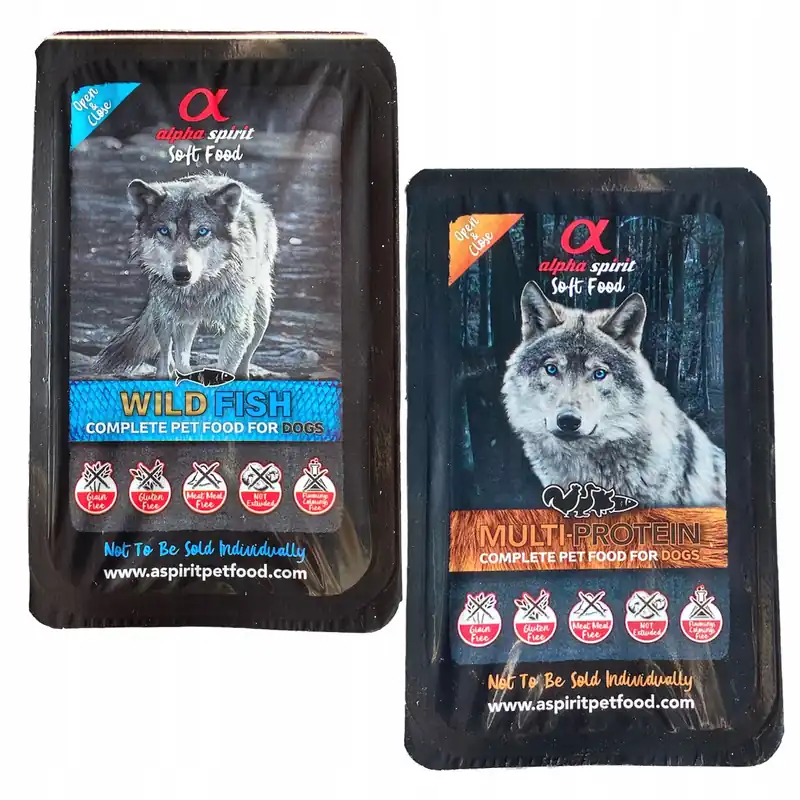 Zniżka ALPHA SPIRIT Karma sucha dla psa Półmiękka mix smaków 2 x 200g Bezzbożowa