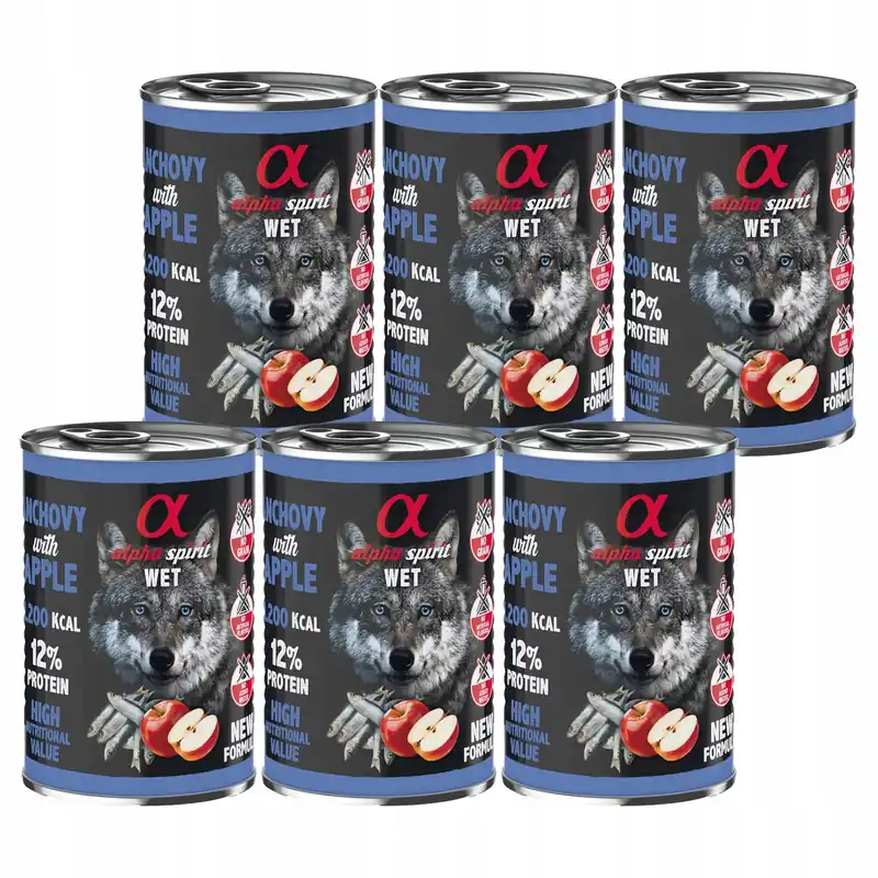 ALPHA SPIRIT Karma mokra dla psa ANCHOIS 6 x 400g Tylko dziś