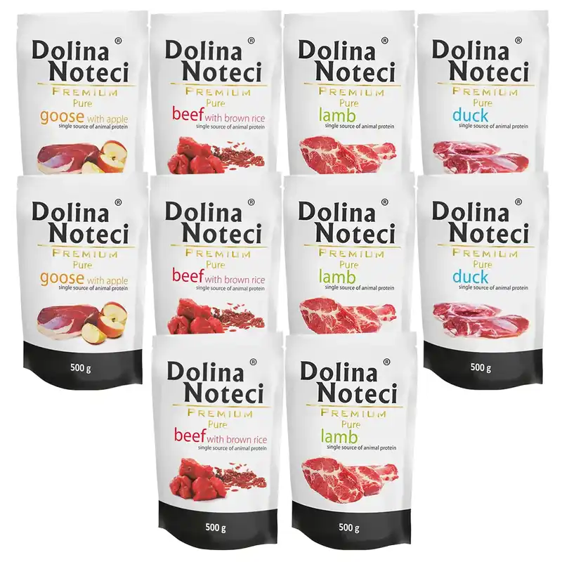DOLINA NOTECI Pure karma mokra dla psa mix smaków 10 x 500g dla alergików Tylko do końca tygodnia