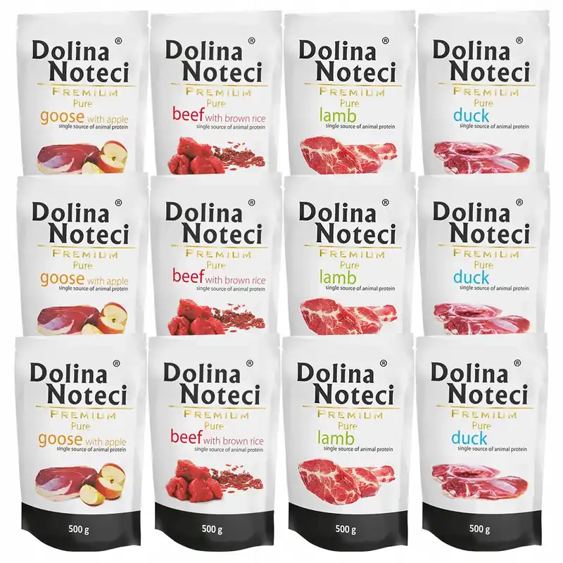 Ekspresowa dostawa DOLINA NOTECI Pure karma mokra dla psa mix smaków 12 x 500g dla alergików