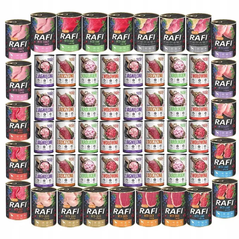 RAFI TUF TUF Karma mokra dla psa Dolina Noteci mix smaków 40 x 400g Promocja