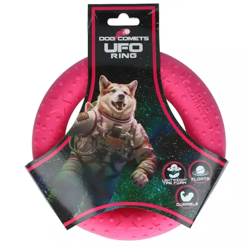 DOG COMETS UFO RING ROZE - Wytrzymały ring do aportowania dla psa Promocja