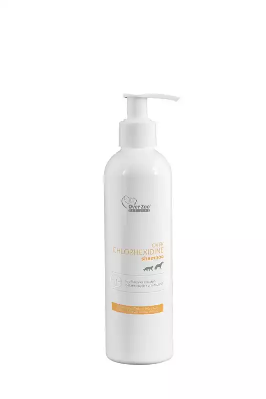 Dodaj do koszyka OVER ZOO Chlorhexidine Shampoo - Szampon na zakażenia bakteryjne i grzybicze 250ml