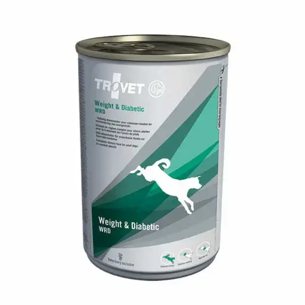 TROVET WRD WEIGHT & DIABETIC DOG - Dietetyczna karma mokra dla dorosłych psów z nadwagą/cukrzycą, 400 G Oferta limitowana