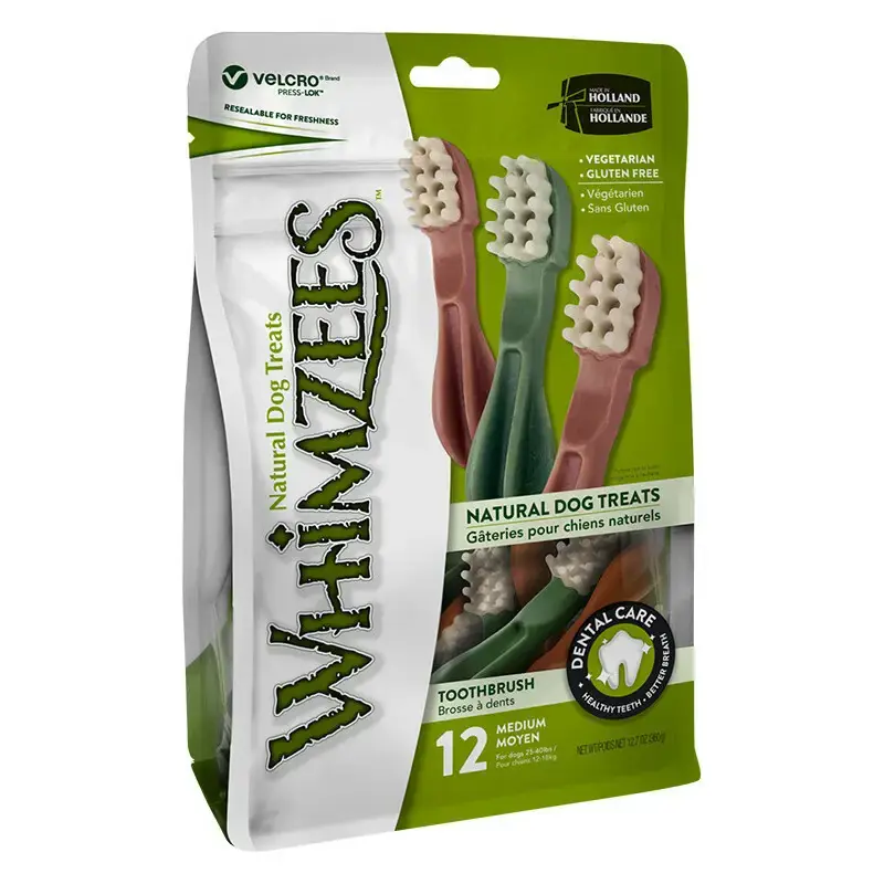Oferta limitowana WHIMZEES Szczoteczka M - Gryzaki dentystyczne dla psów, 12szt