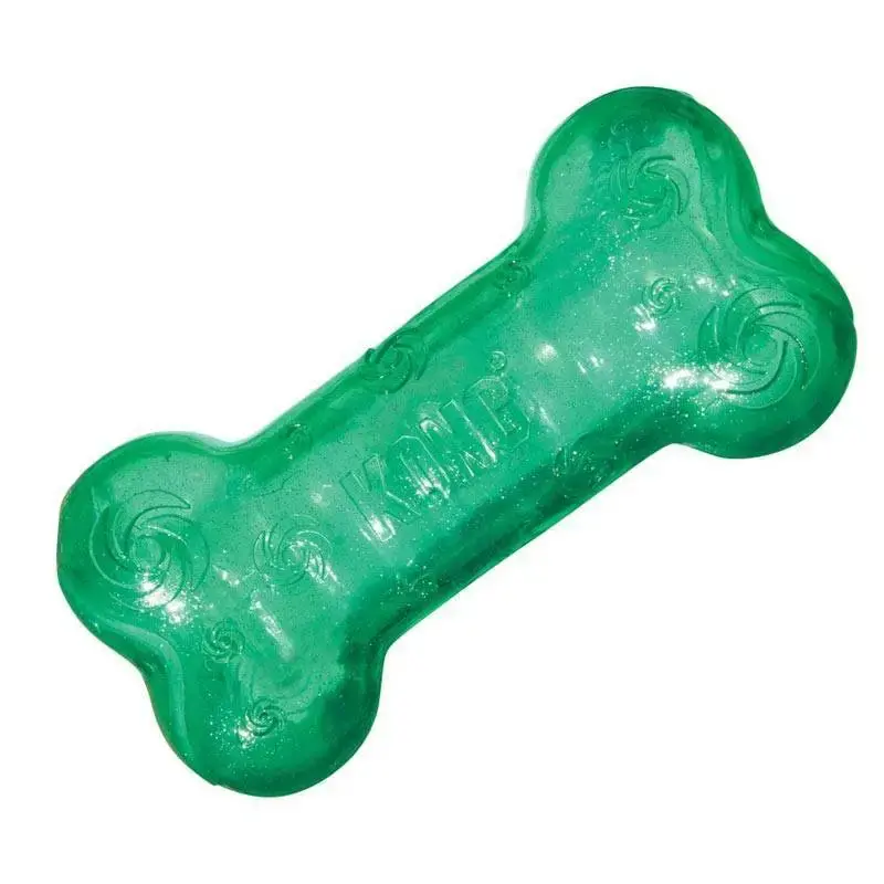 KONG® Squeezz® Crackle Bone - zabawka dla psa, gumowa kość Tylko do końca tygodnia