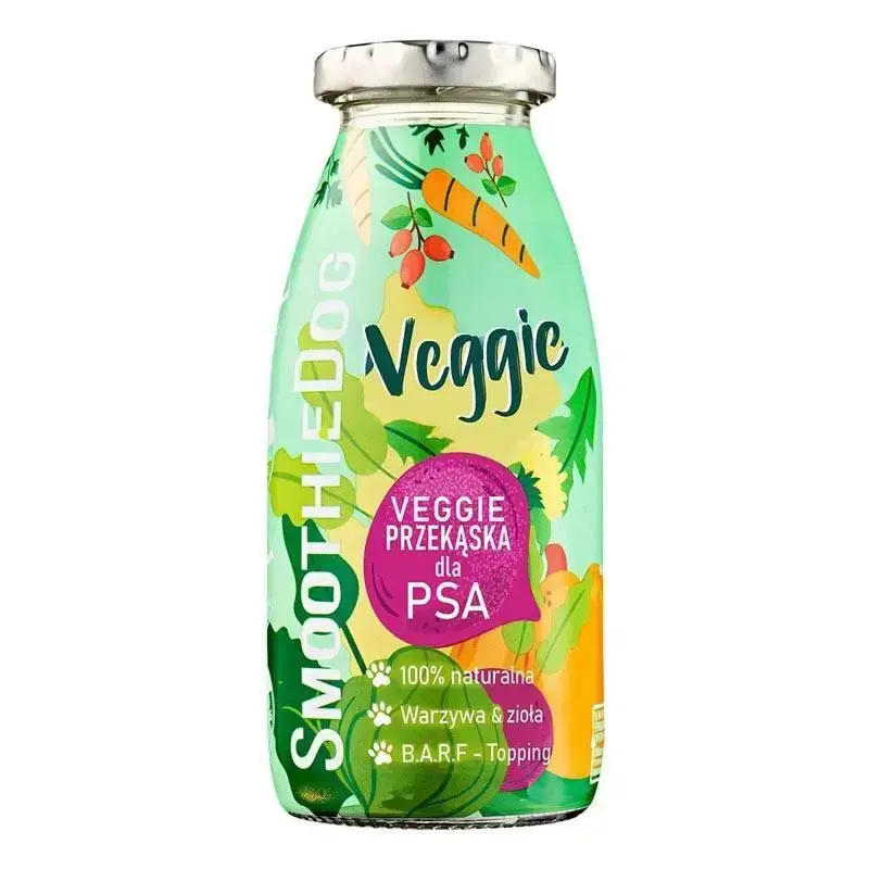 Wybór klientów SmoothieDog VEGGIE - smoothie z warzyw, wegańska przekąska dla psów, 250ml