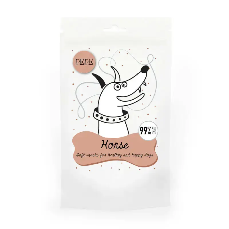 Wyprzedaż PEPE Mini Chunkies Horse (koń) - Naturalny przysmak dla psa, 70g