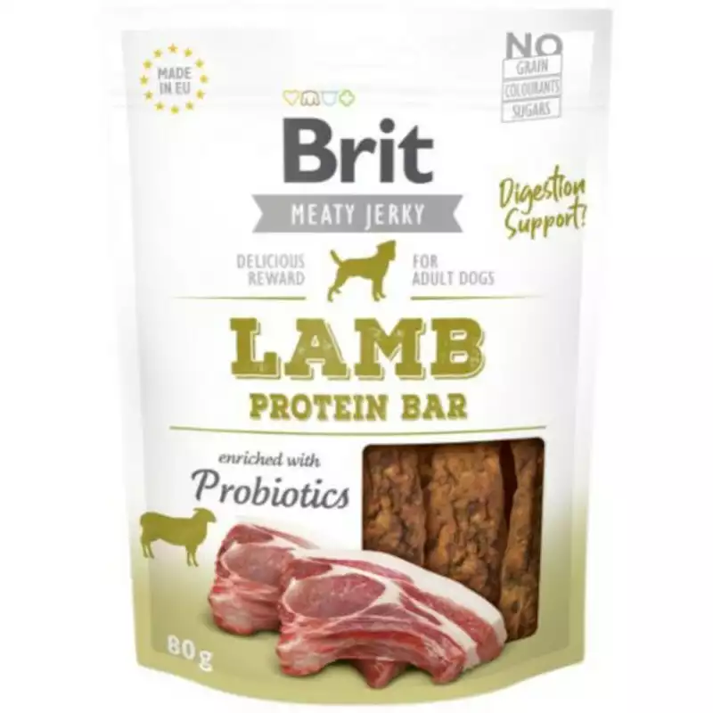 Sprawdź teraz BRIT Jerky Snack– Lamb Protein bar - przysmak dla psów