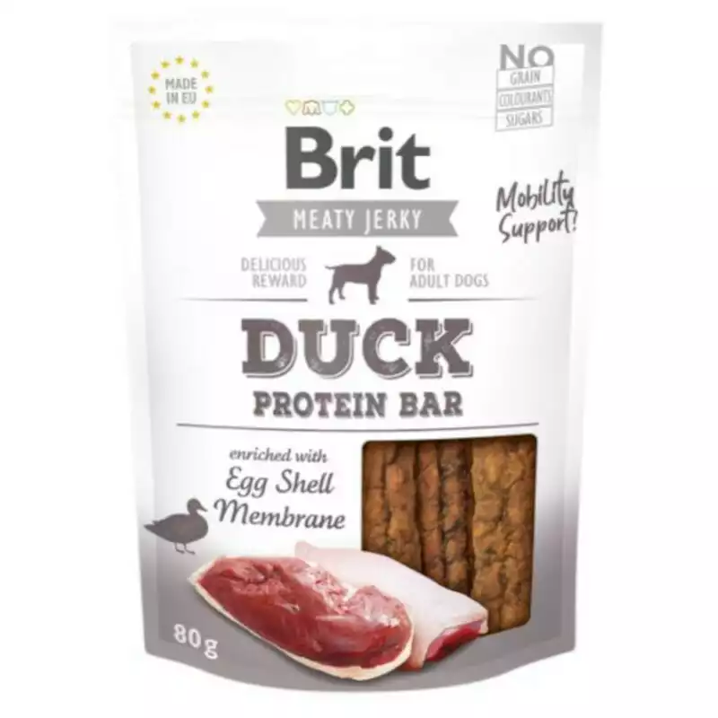 Zniżka BRIT Jerky Snack– Duck Protein bar - przysmak dla psów 80g
