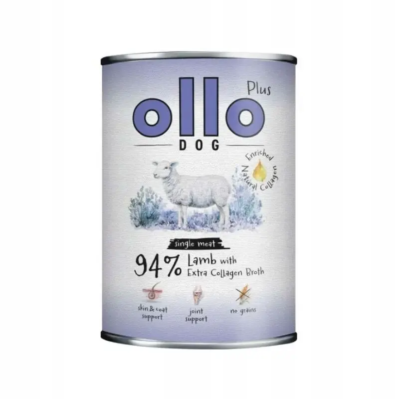Ollo Kolagen Jagnięcina - mokra karma dla psów, 400g Tylko dziś