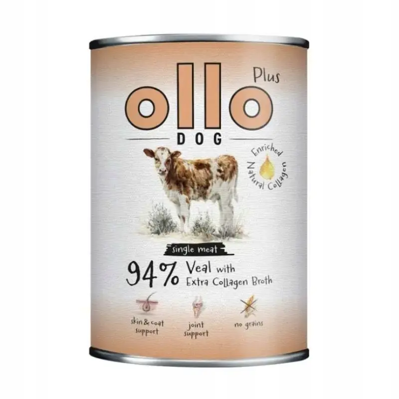 Ollo Kolagen Cielęcina - mokra karma dla psów, 400g Szybka dostawa