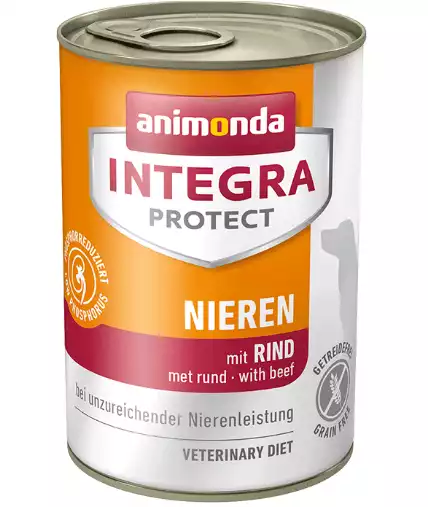 Tani ANIMONDA Integra Protect Nieren, Wołowina - karma dla psów z niewydolnością nerek, puszka 400g