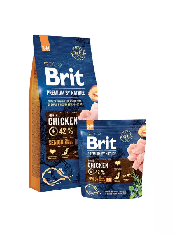 BRIT Premium By Nature Senior S+M karma dla psa 1kg, 3kg, 8kg i 15kg Nie przegap