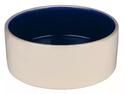 TRIXIE Ceramiczna miska dla psa w kolorze kremowo-niebieskim Popularny