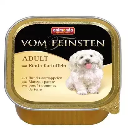 ANIMONDA Vom Feinsten Adult Wołowina + ziemniaki - karma dla dorosłego psa, szalka 150g Tylko dziś