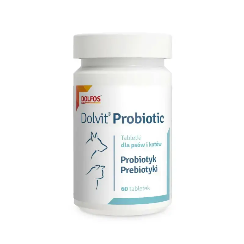 Dolvit Probiotic - Probiotyk i prebiotyki i wspomagające prawidłowe funkcjonowanie przewodu pokarmowego 60 tab. Zniżka