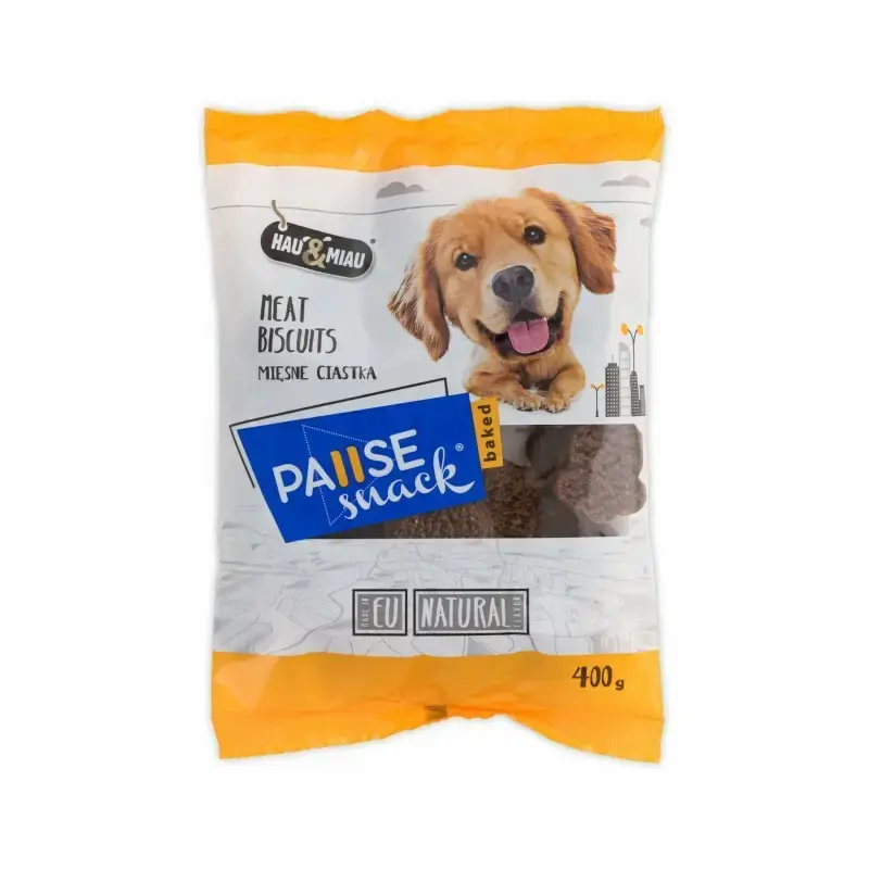 HAU&MIAU Pausesnack Baked - Mięsne ciastka dla psa, 400g Zniżka