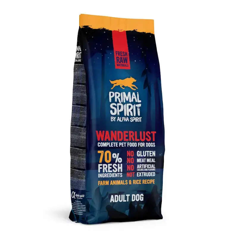 Bestseller Primal Spirit 70% Wanderlust - Karma dla psa tłoczona na zimno