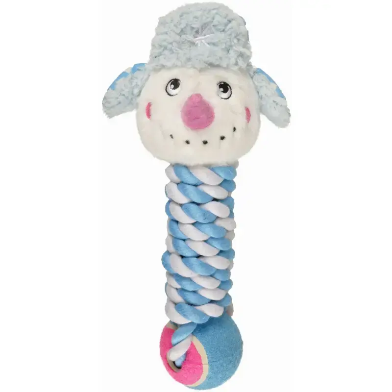 FLAMINGO Bałwan z piłką tenisową- Świąteczna zabawka dla psa, 27cm Ograniczona ilość