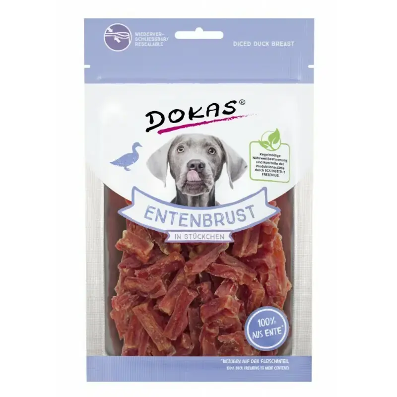 DOKAS MINI FILET Z PIERSI KACZKI - Naturalny przysmak dla psa, 70g Rabat