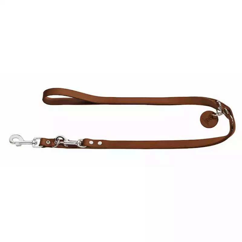 Oferta limitowana HUNTER Skórzana przepinana smycz dla psa Aalborg, kolor koniak