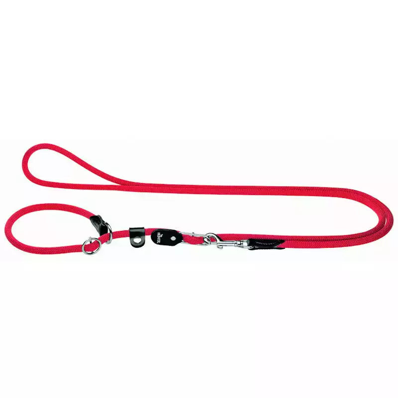 Hunter Smycz zaciskowa Retriever Freestyle 260 cm, kolor czerwony Szybka dostawa